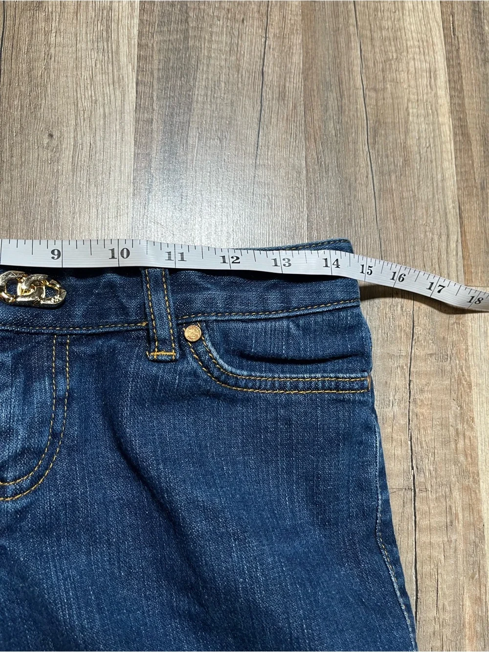 Michael Kors Petite Dark Wash Jeans with Ankle Zips, Size 2P